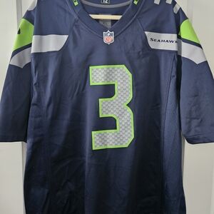 Seattle Seahawks Navy and Green Men's Jersey